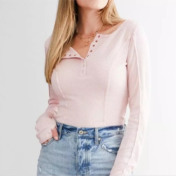 Free People Tops - NWT Free People Sloane Body Suit Pink Nectar Size Small